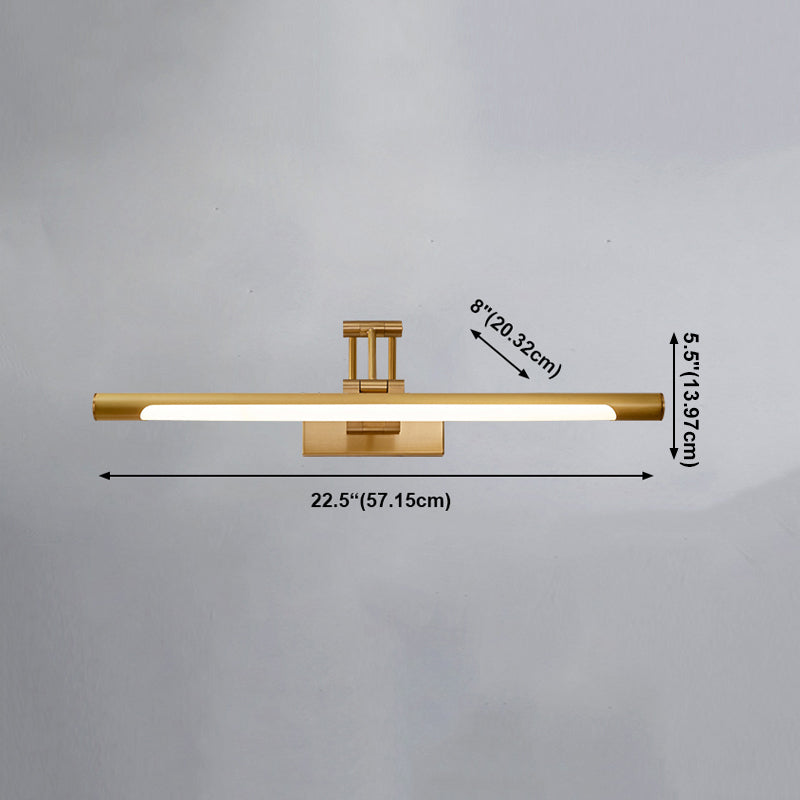 Lámpara de espejo de maquillaje de cobre simple moderna lámpara de espejo led nórdico lámpara de luz para baño