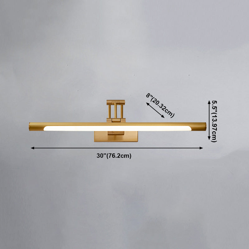 Lámpara de espejo de maquillaje de cobre simple moderna lámpara de espejo led nórdico lámpara de luz para baño