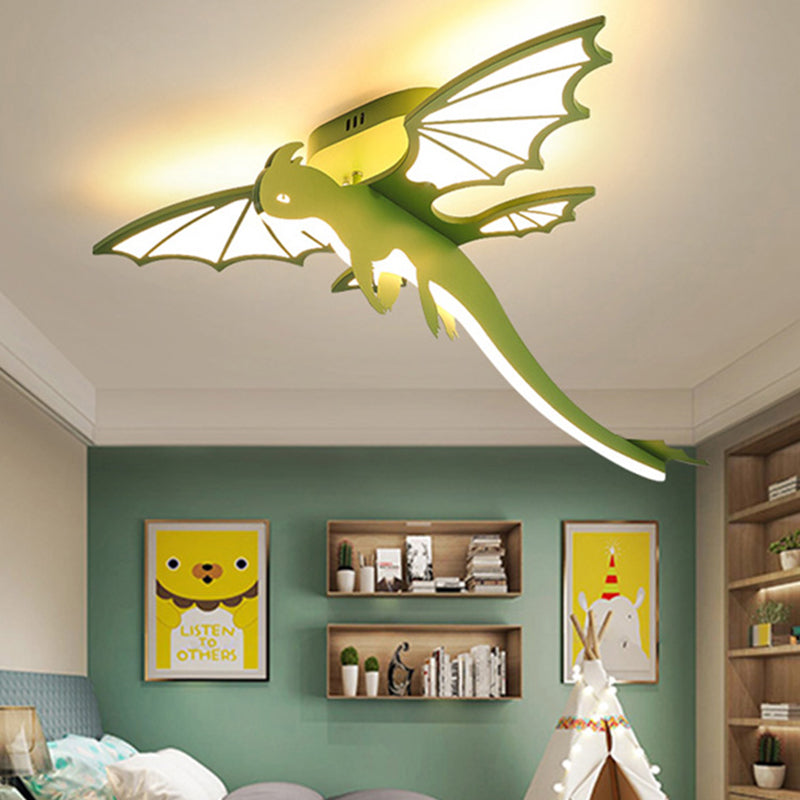 Dinosaur LED Ceiling Light Modern Style Creative Flush-mount Lamp for Bedroom Living Room