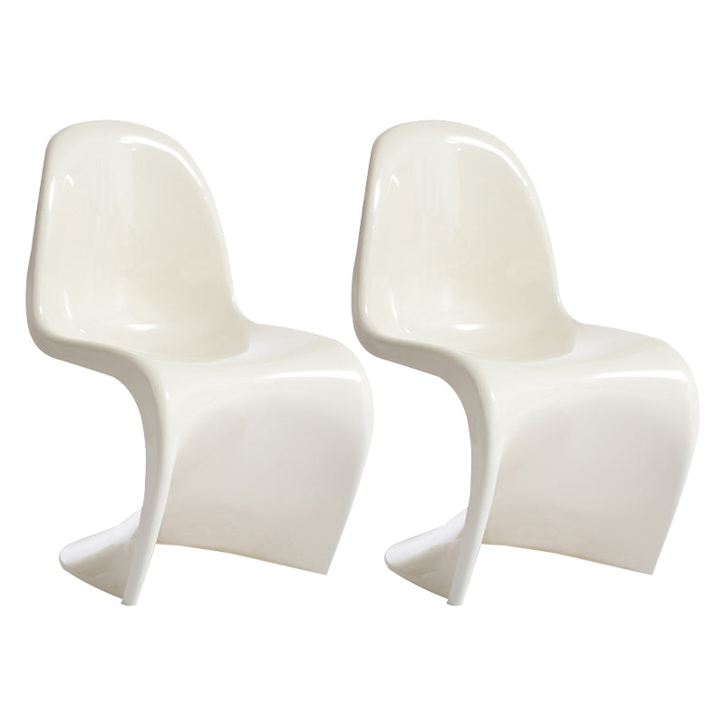 Scandinavische stijl plastic stoelen set eetkamer vaste achterzijde stoel