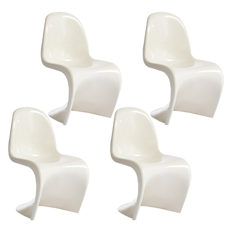 Scandinavische stijl plastic stoelen set eetkamer vaste achterzijde stoel