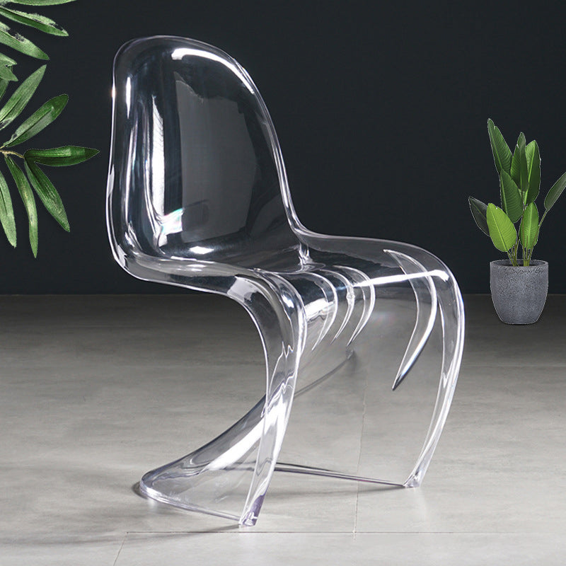 Sillas de plástico de estilo escandinavo conjunto sillón sólido