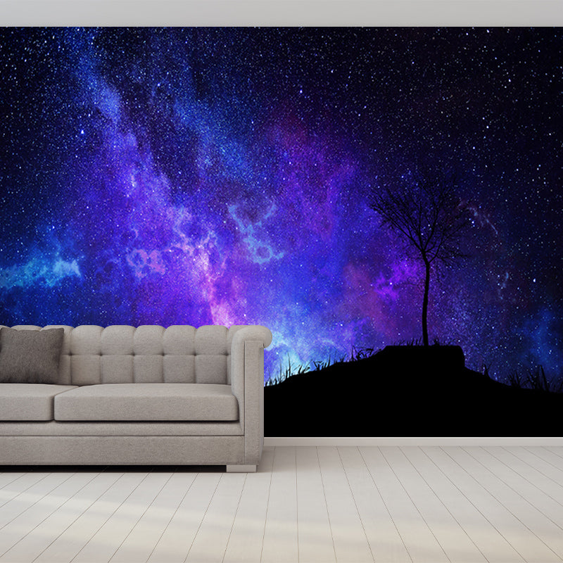 Horizontal Illustration Universe Mural Decorative Eco-friendly Wall Mural for Home