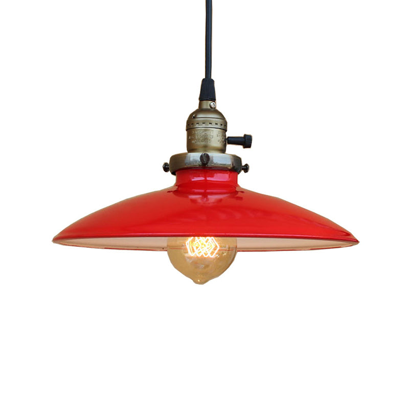 Light Pending Light de style loft Lampe à suspension en métal à 1 lumière avec interrupteur rotatif