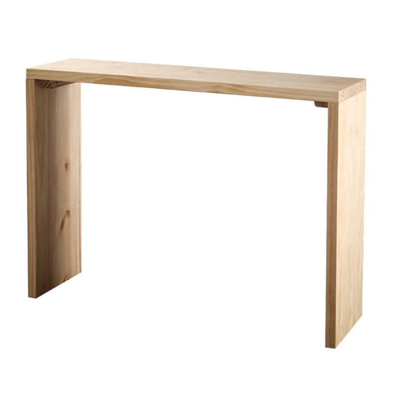 Mesa de mostrador de madera rectángulo color natural de 42 pulgadas mesa de barra industrial