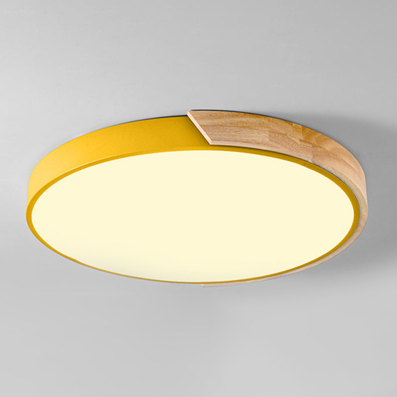 Lampada da soffitto a LED di forma rotonda Macaroon Moderna in ferro a 1 luce da incasso per studio