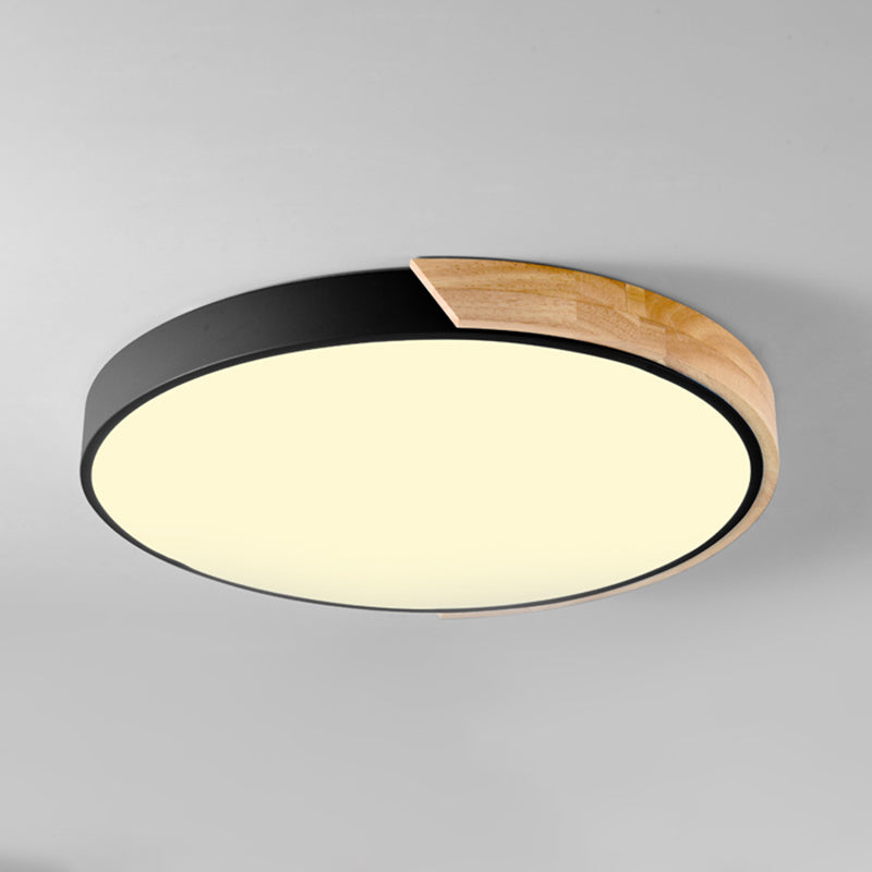 Lampada da soffitto a LED di forma rotonda Macaroon Moderna in ferro a 1 luce da incasso per studio