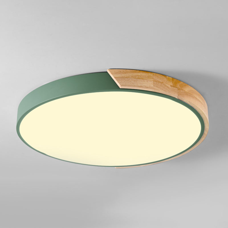 Lampada da soffitto a LED di forma rotonda Macaroon Moderna in ferro a 1 luce da incasso per studio