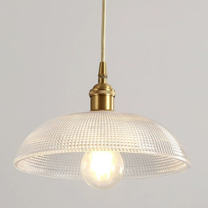 Industrial Hanging Ceiling Light Glass 1-Light Pendant Light for Bedroom