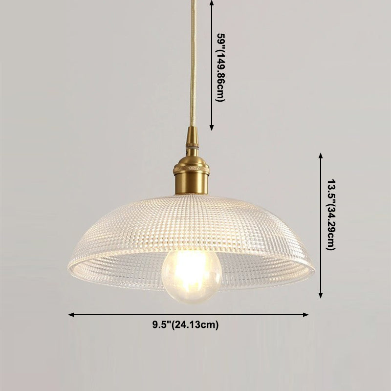 Industrial Hanging Ceiling Light Glass 1-Light Pendant Light for Bedroom