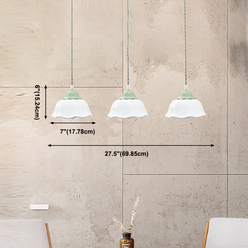 Forma de tazón para colgar iluminación de estilo industrial lámpara colgante de luz múltiple para dormitorio