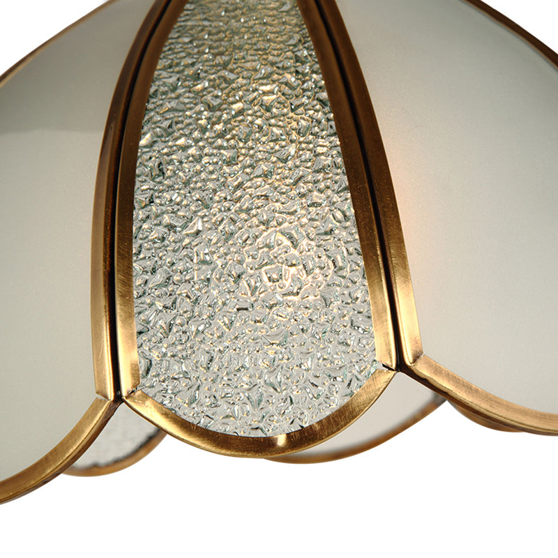 Forma de la forma colgante de tazón Estilo industrial Glass 1 Lámpara colgante de luz para la cama