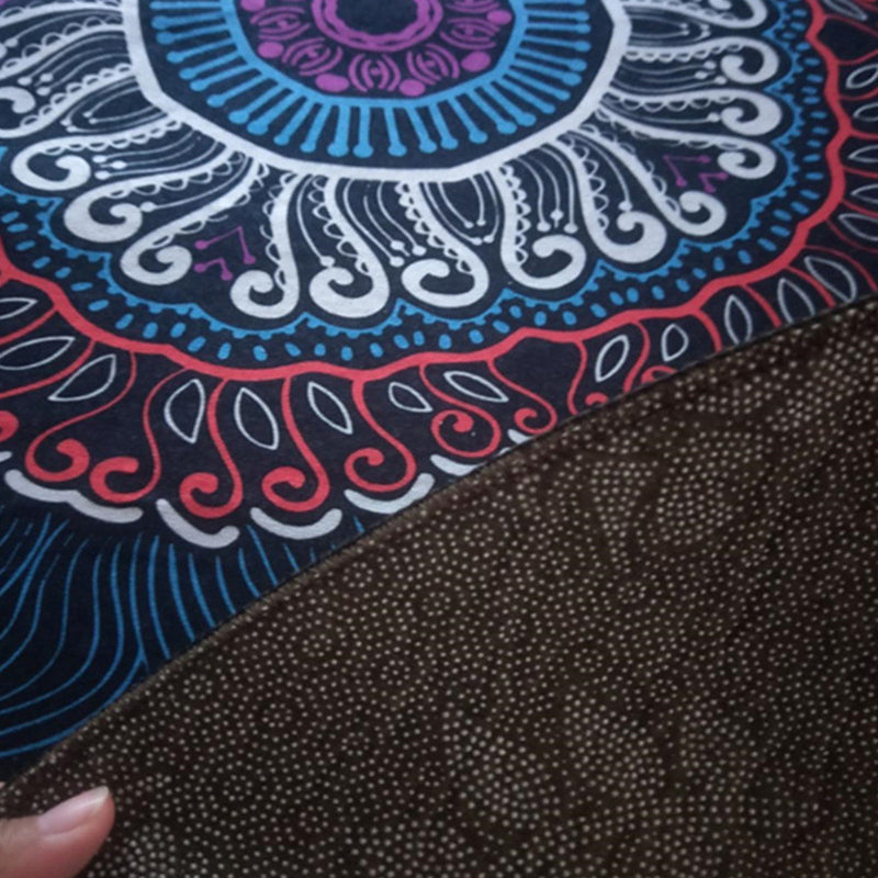 Bohemian Round Rug Polyester tapis résistant aux taches pour la chambre à coucher