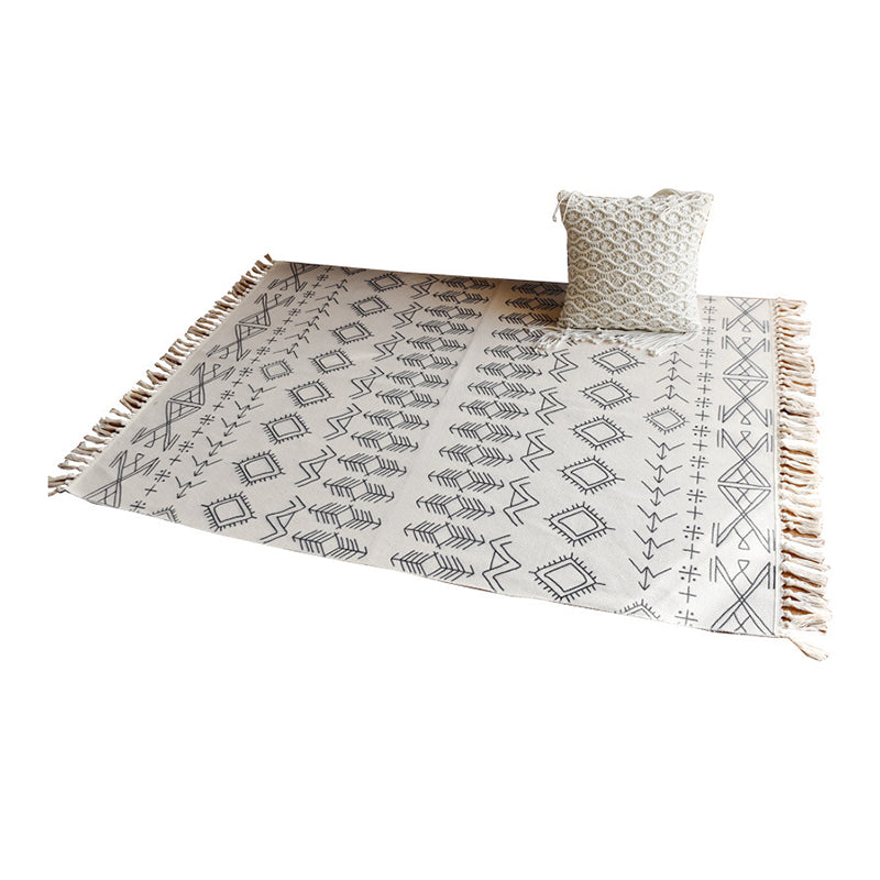 Katoenen gebied tapijt tribal print binnen tapijt randvleinier voor woningdecoratie