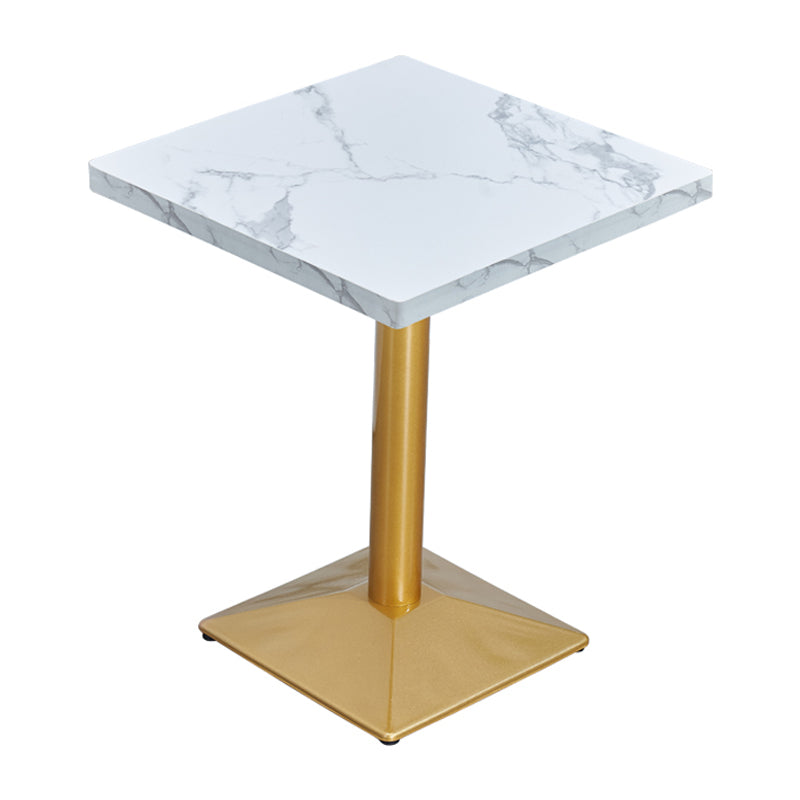 Mesa de madera fabricada con mesa de lujo tradicional de metal con base de pedestal