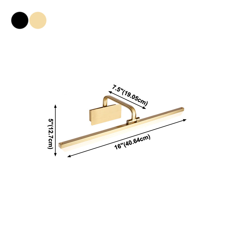 Lámparas de pared lineales de estilo moderno Barra de luz de tocador LED de 1 luces