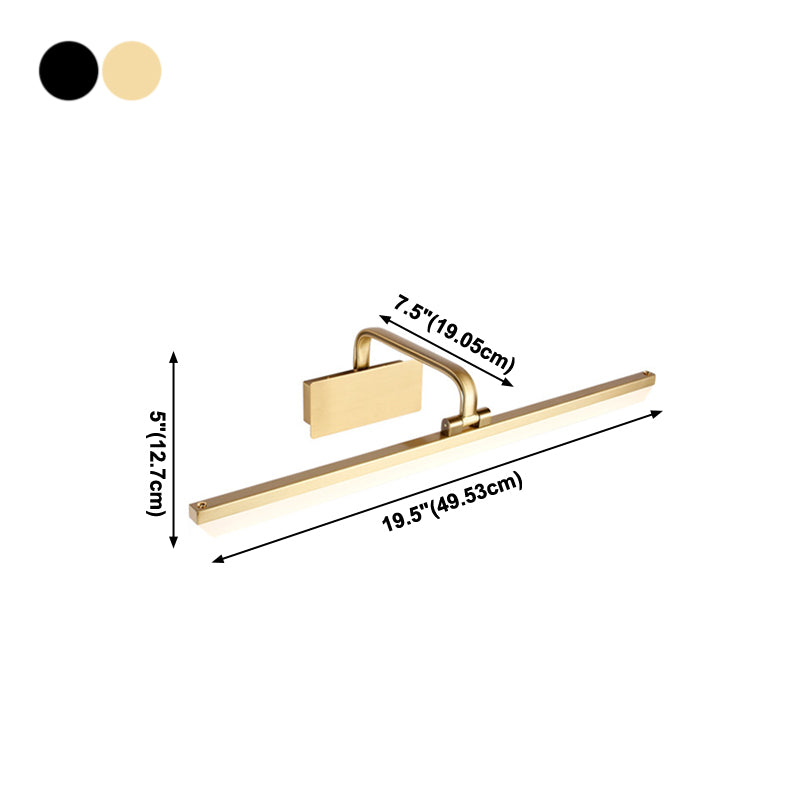 Lámparas de pared lineales de estilo moderno Barra de luz de tocador LED de 1 luces