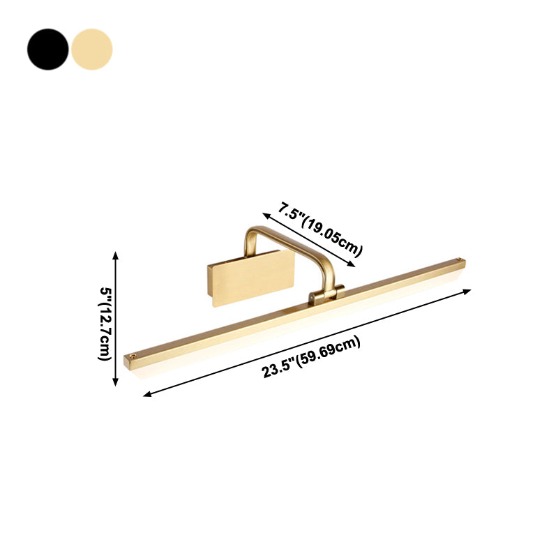 Lámparas de pared lineales de estilo moderno Barra de luz de tocador LED de 1 luces