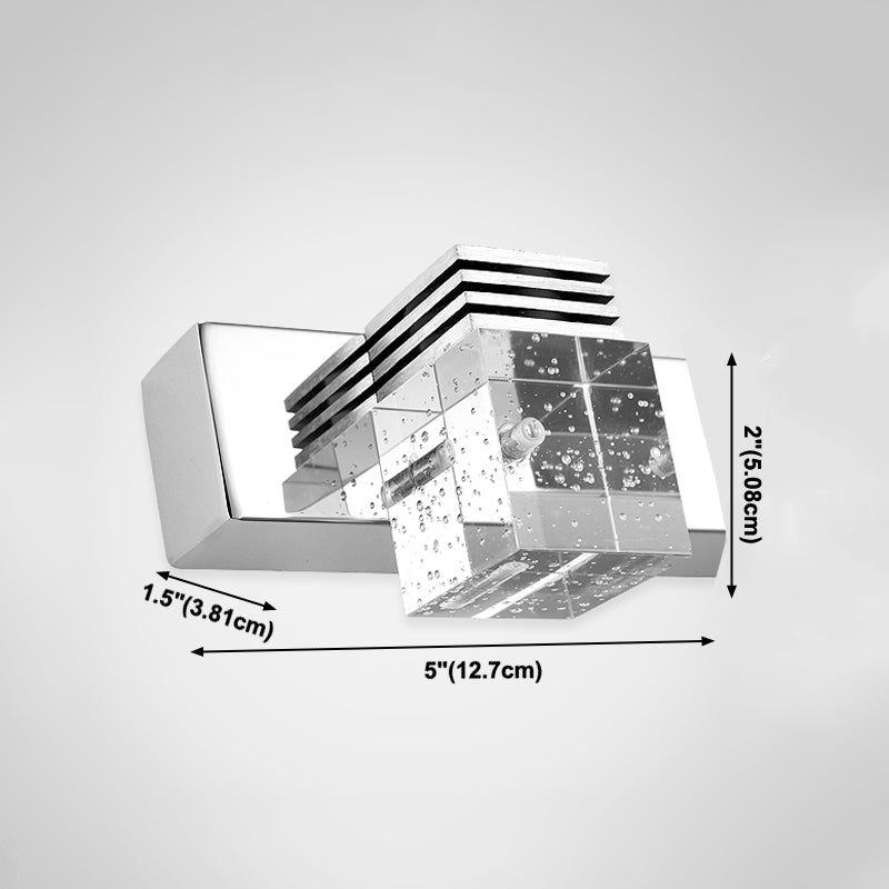 Moderne Stil quadratische Wandmontagelampen Kristall Multi -Leuchten LED Eitelkeitslicht
