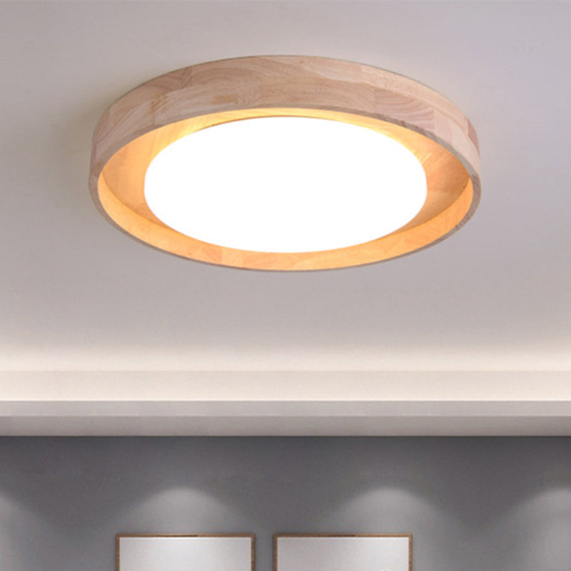 15"/19" Dia Acrylic Round Flush Light Fixture Modern 1-Head LED Ceiling Lamp in Warm/White Light