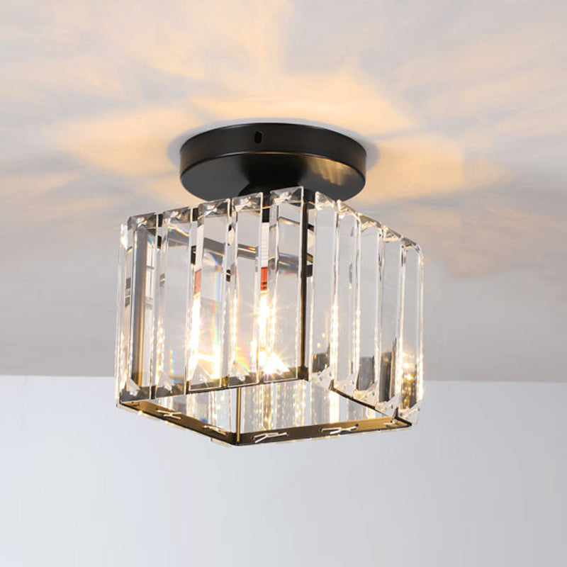 Geometrie vorm plafondlamp modern ijzer 1 lichtspoeling mount met gat 3 '' dia voor gang