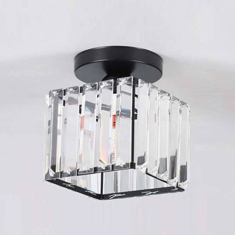 Geometrie vorm plafondlamp modern ijzer 1 lichtspoeling mount met gat 3 '' dia voor gang