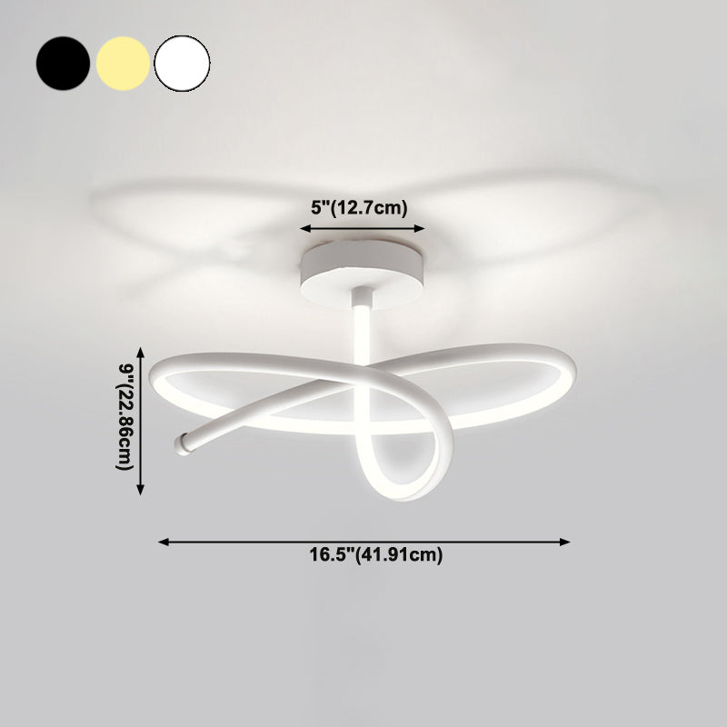 Plafonnier LED en forme de ligne moderne en aluminium, 1 lumière, montage encastré pour le salon