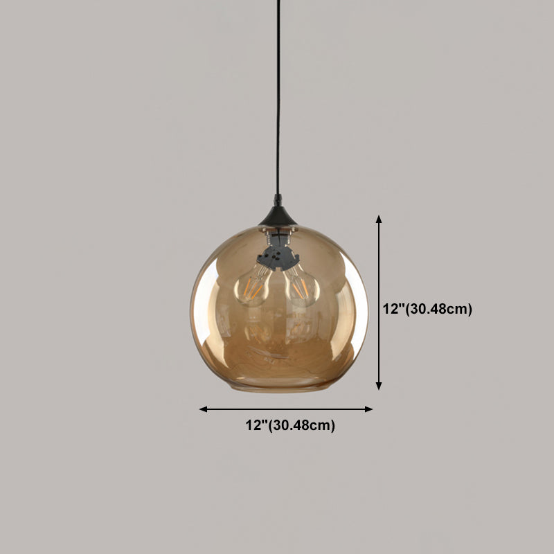 Illuminazione a sospensione in vetro ambra lampada a sospensione industriale geometrica