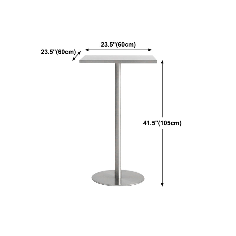 Industrial Style Stainless Steel Bar Table 42-inch Height Table for Coffee Shop