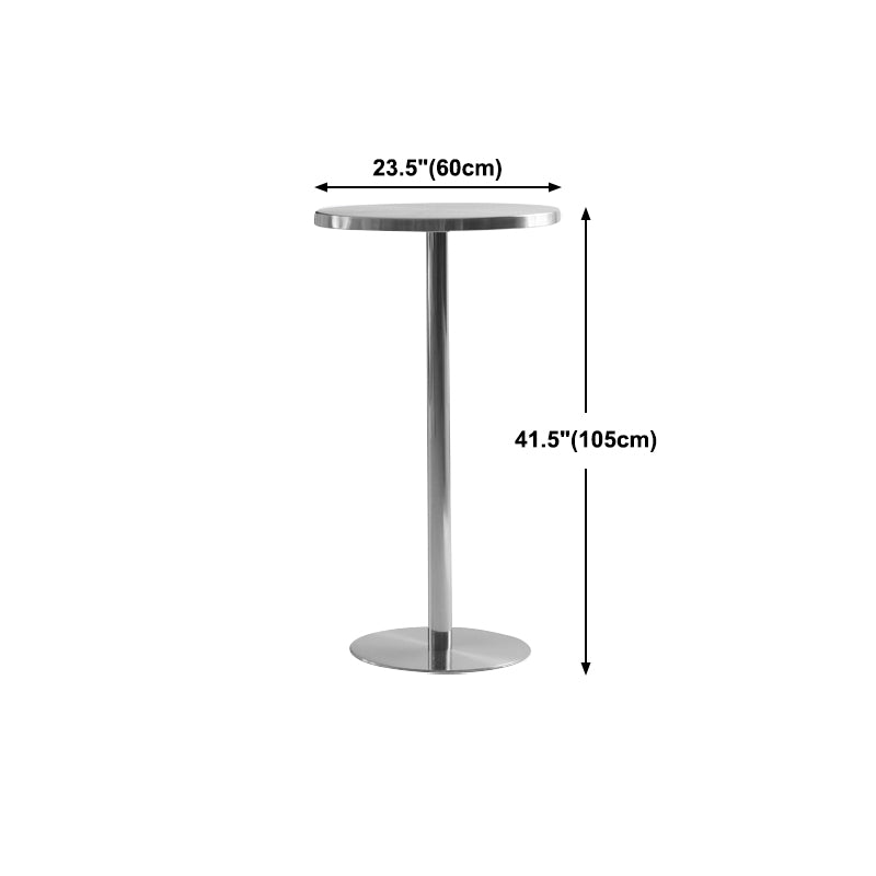 Industrial Style Stainless Steel Bar Table 42-inch Height Table for Coffee Shop