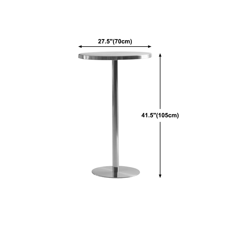 Industrial Style Stainless Steel Bar Table 42-inch Height Table for Coffee Shop