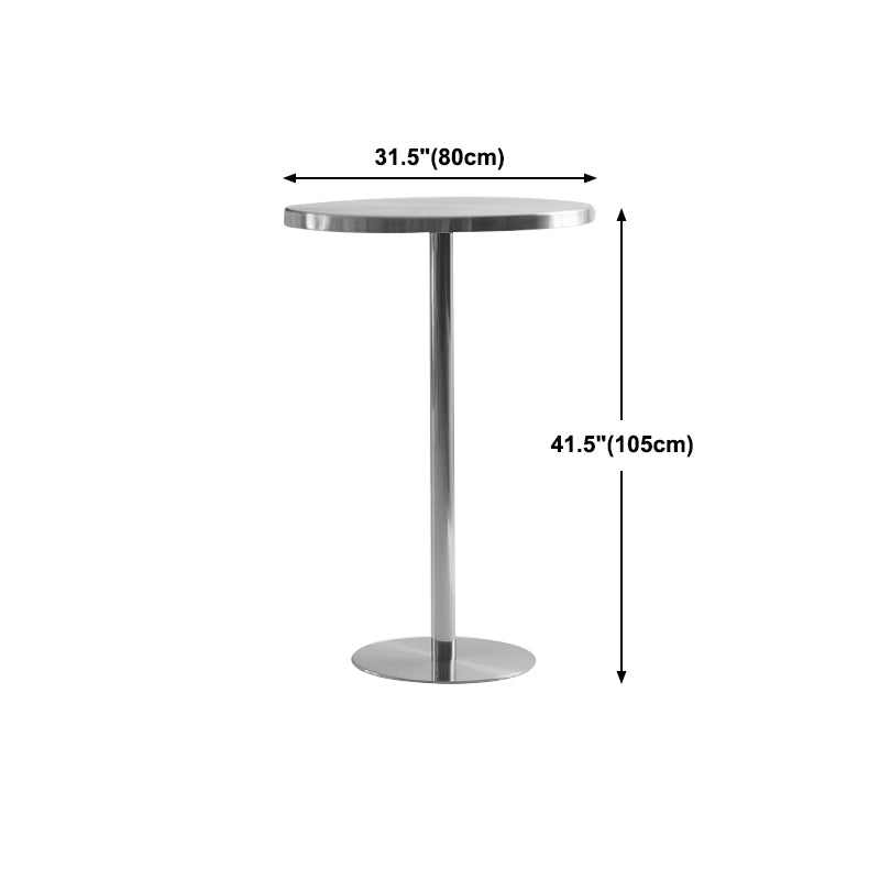 Industrial Style Stainless Steel Bar Table 42-inch Height Table for Coffee Shop