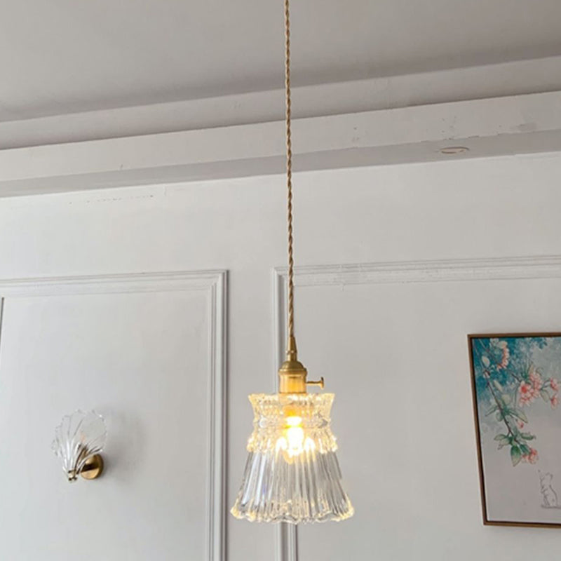 Glass Cup Shape Hanging Lights Industrial Style Hanging Mount Fixture for Dining Room