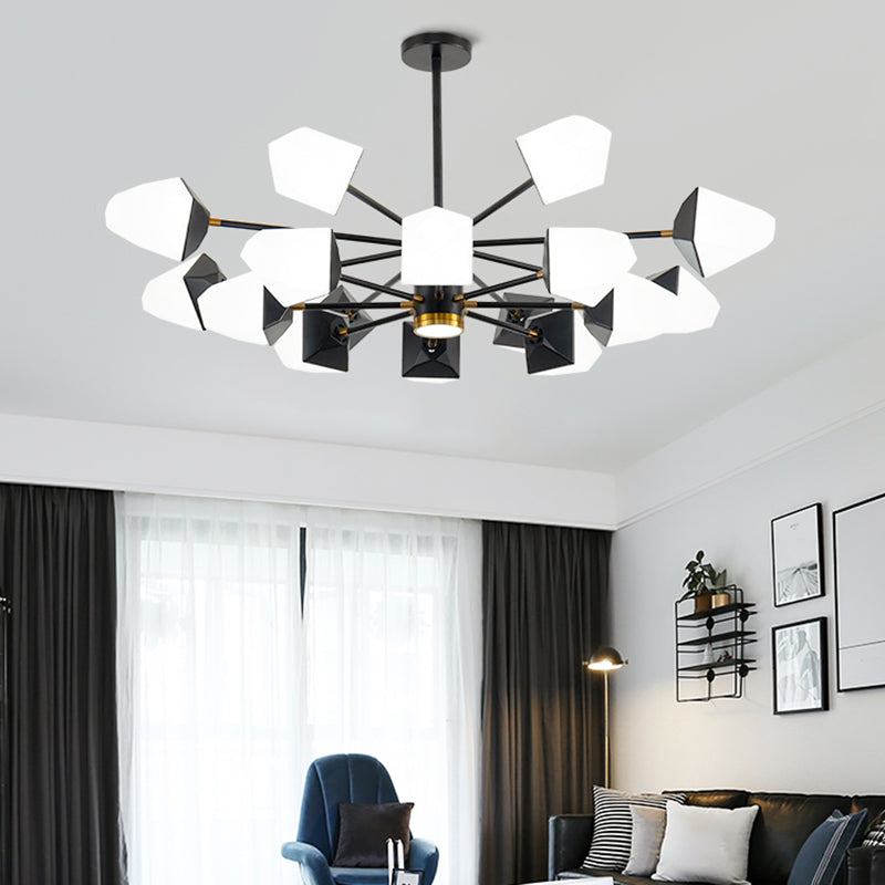 Modern Style Chandelier Light Multi Lights Metal Acrylic Pendant Light for Living Room