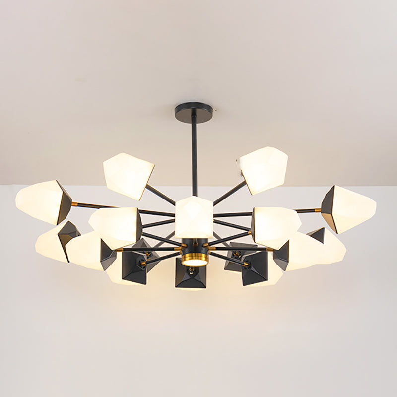 Modern Style Chandelier Light Multi Lights Metal Acrylic Pendant Light for Living Room