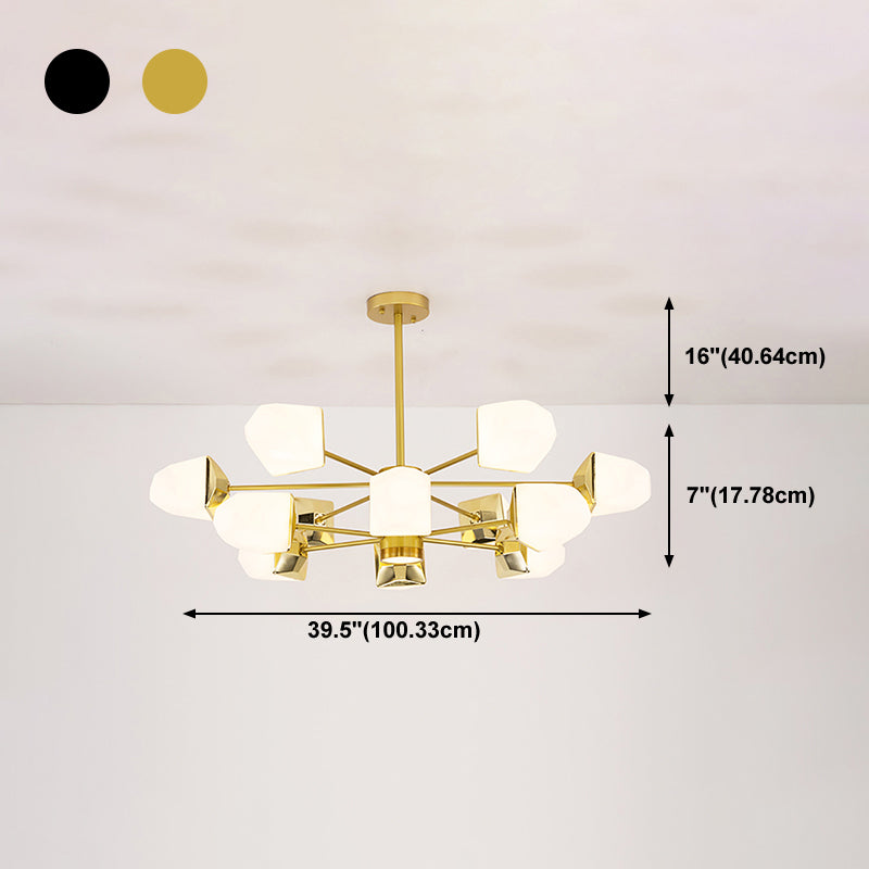 Modern Style Chandelier Light Multi Lights Metal Acrylic Pendant Light for Living Room