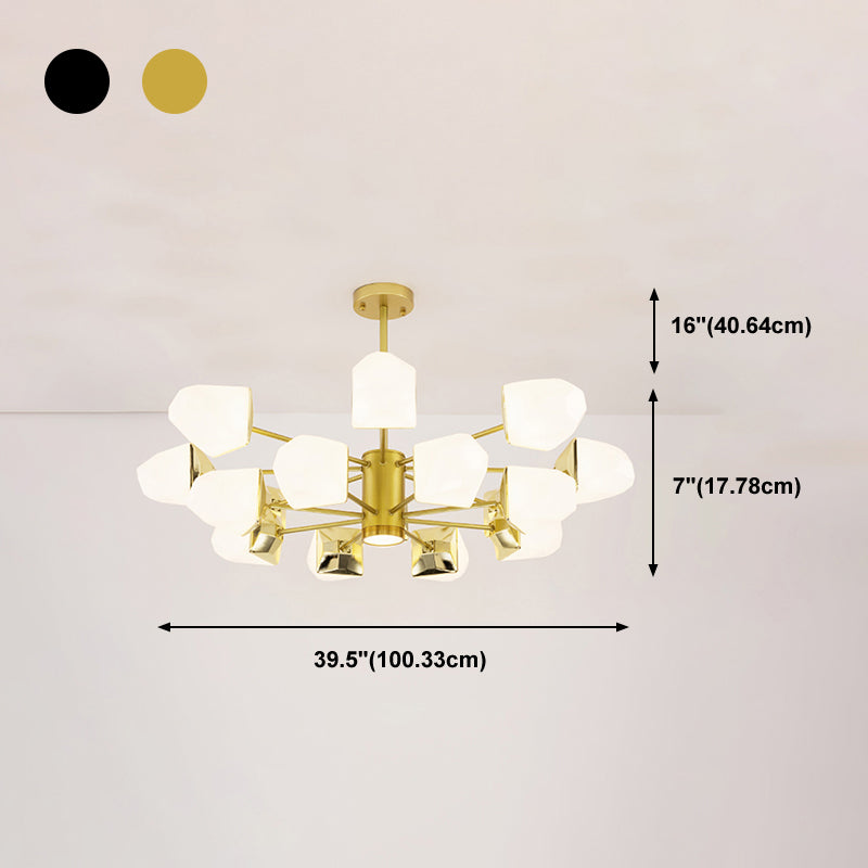 Modern Style Chandelier Light Multi Lights Metal Acrylic Pendant Light for Living Room