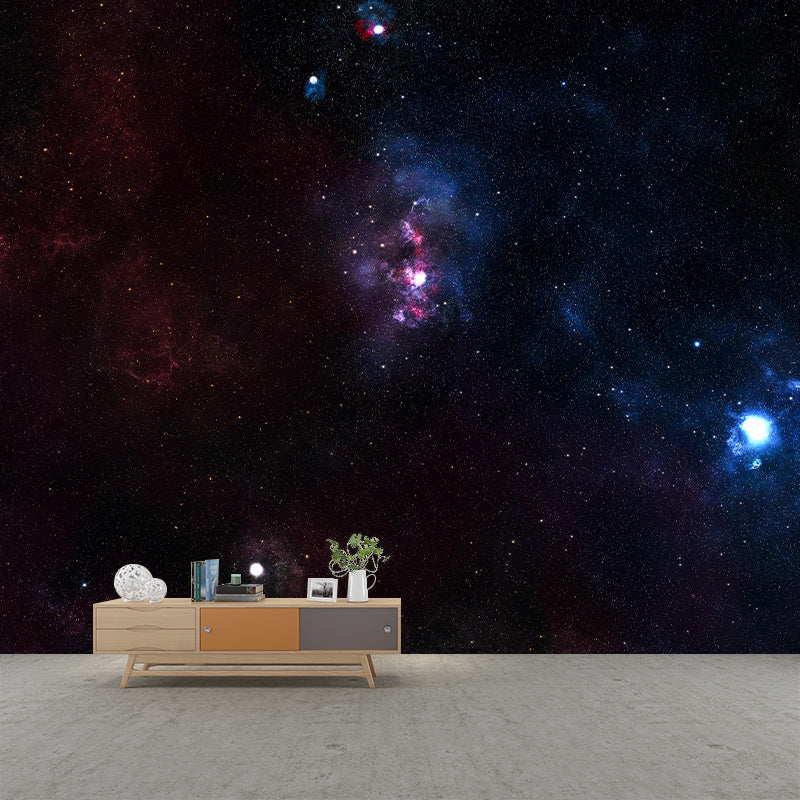 Mildew Resistant Wall Cosmic Galaxy Wallpaper Sleeping Room Wall Mural