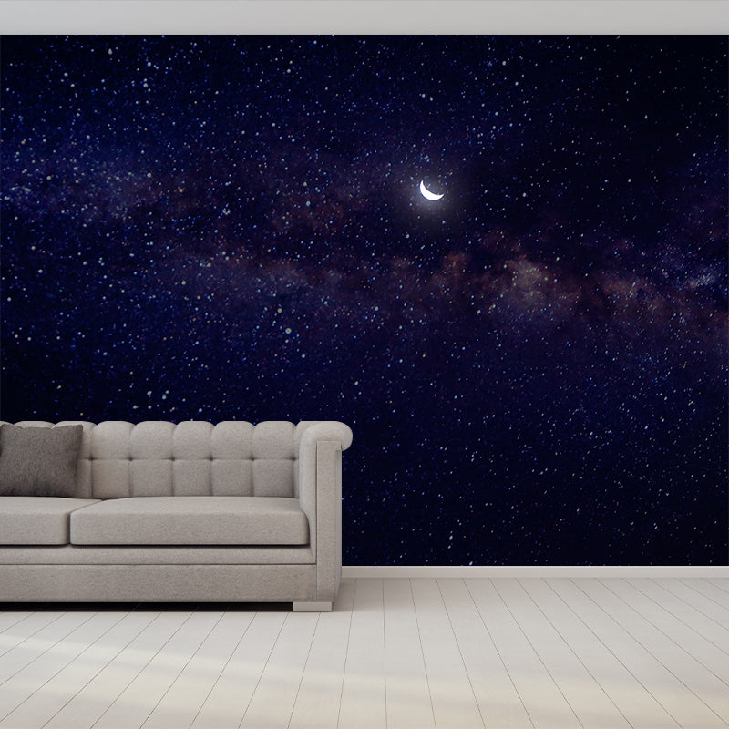 Mildew Resistant Wall Cosmic Galaxy Wallpaper Sleeping Room Wall Mural