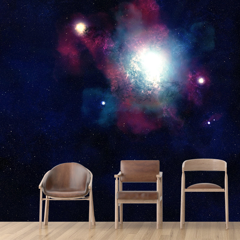 3D Space Mural Mildew Resistant Wall Cosmic Galaxy Wallpaper Sitting Room Wall Mural