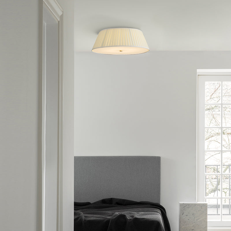 Luminaire encastré à tambour en tissu, plafonnier traditionnel pour salle à manger