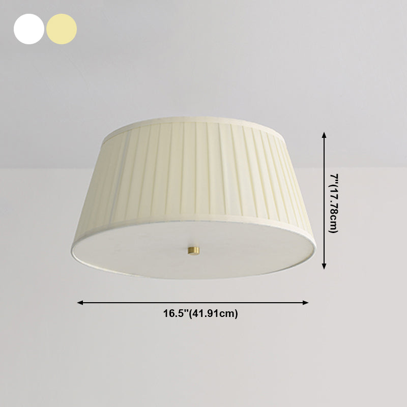 Luminaire encastré à tambour en tissu, plafonnier traditionnel pour salle à manger