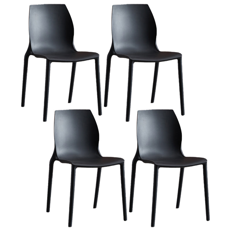 Chaises de salle à manger intérieure en plastique moderne chaise latéral solide