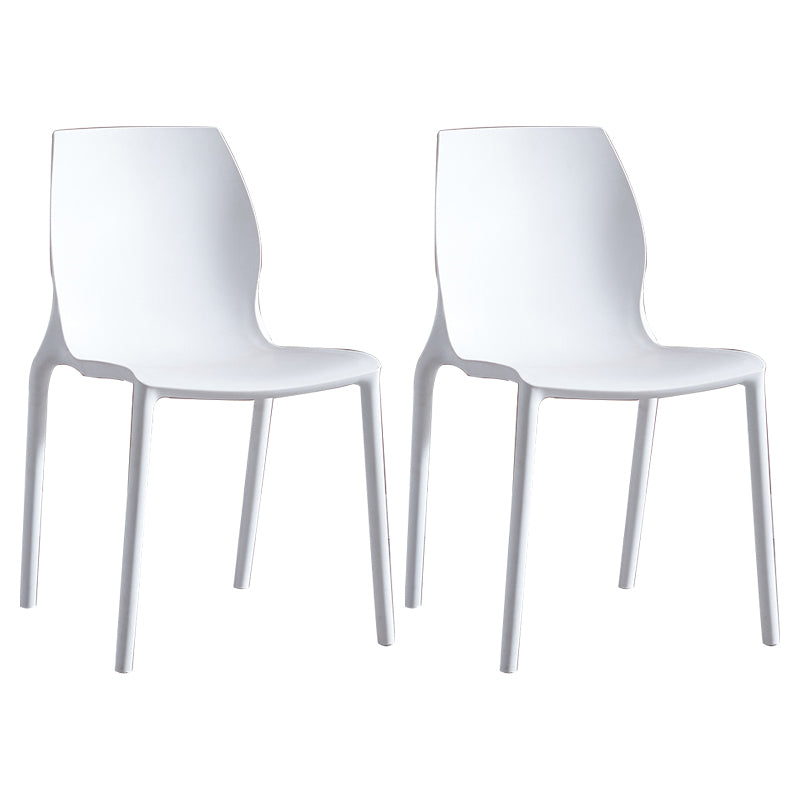 Chaises de salle à manger intérieure en plastique moderne chaise latéral solide