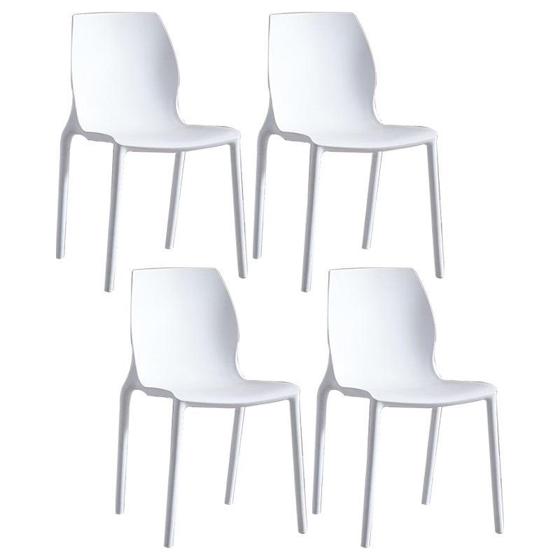 Chaises de salle à manger intérieure en plastique moderne chaise latéral solide