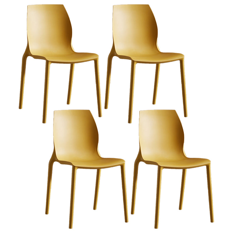 Chaises de salle à manger intérieure en plastique moderne chaise latéral solide