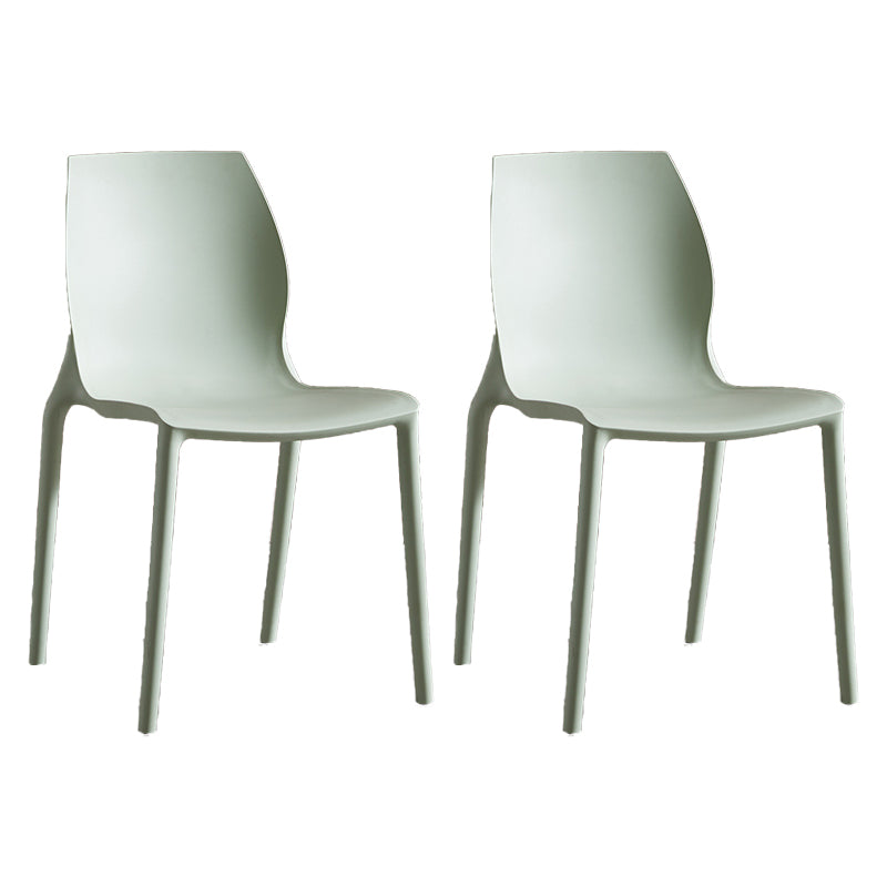 Chaises de salle à manger intérieure en plastique moderne chaise latéral solide