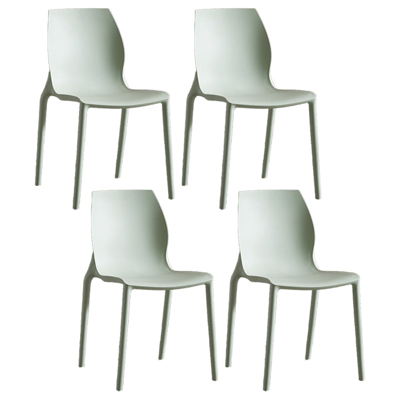 Chaises de salle à manger intérieure en plastique moderne chaise latéral solide