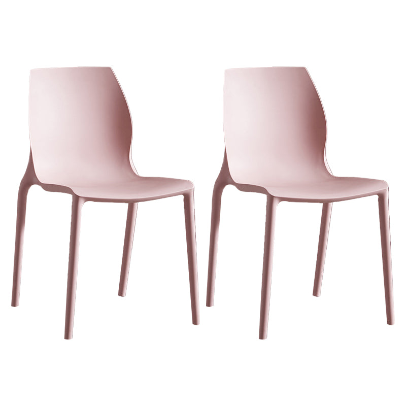 Chaises de salle à manger intérieure en plastique moderne chaise latéral solide