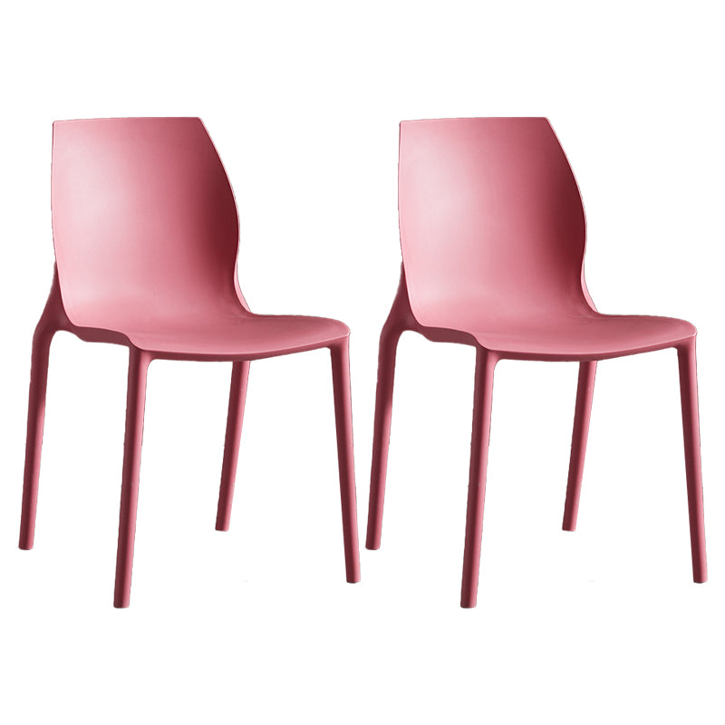 Chaises de salle à manger intérieure en plastique moderne chaise latéral solide